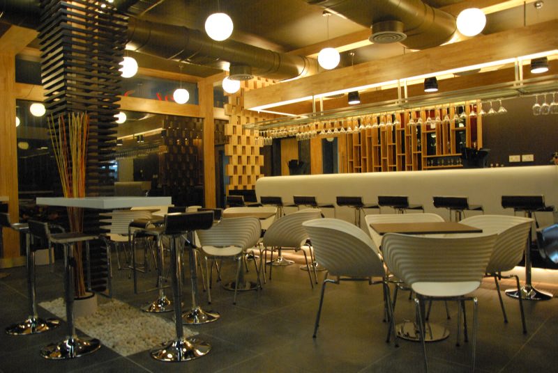 Interior Of The 24*7 Lounge Designed By Our Restaurant Interior Designers